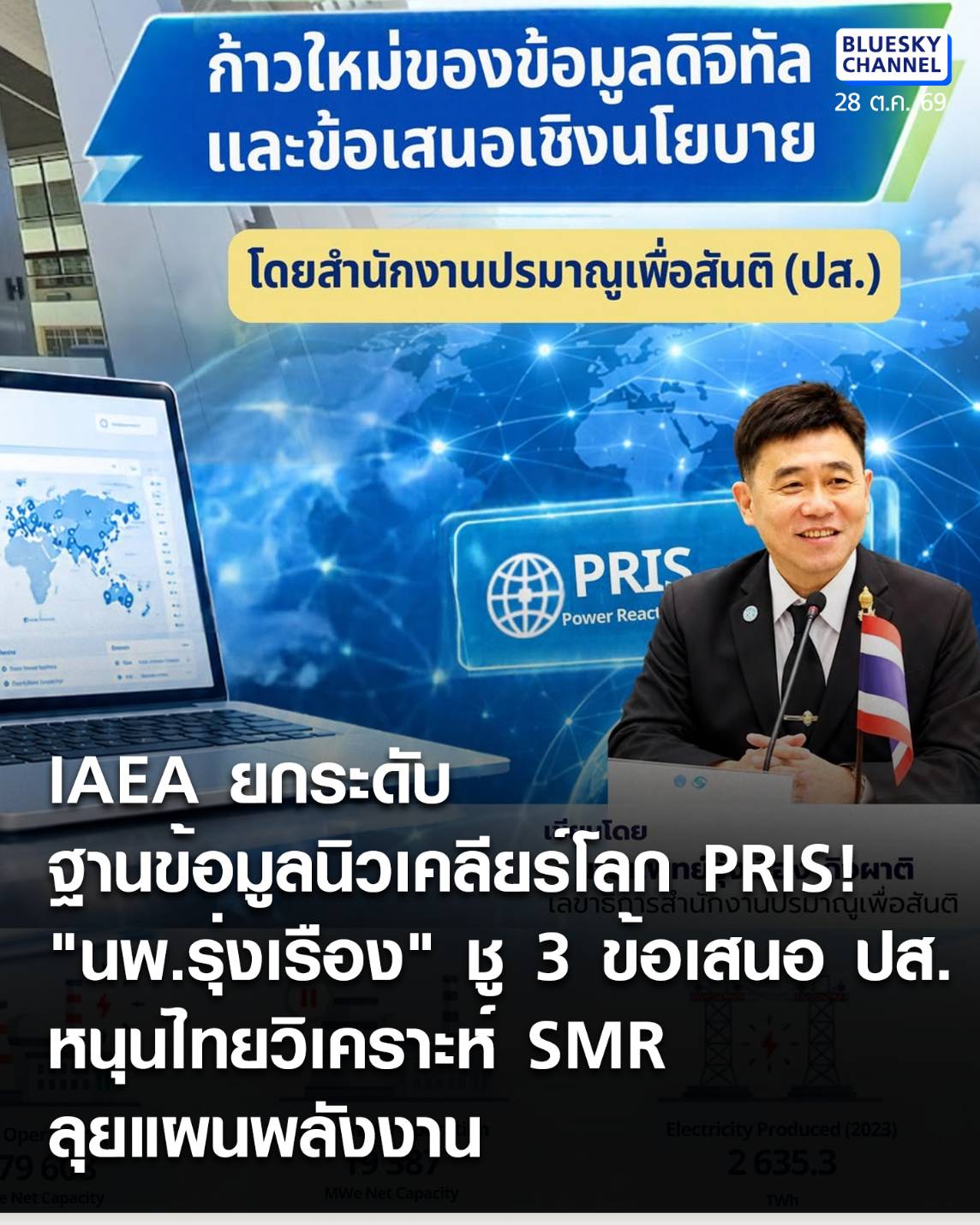 ยกระดับฐานข้อมูลปฏิกรณ์นิวเคลียร์ระดับโลก (PRIS) ของ IAEA